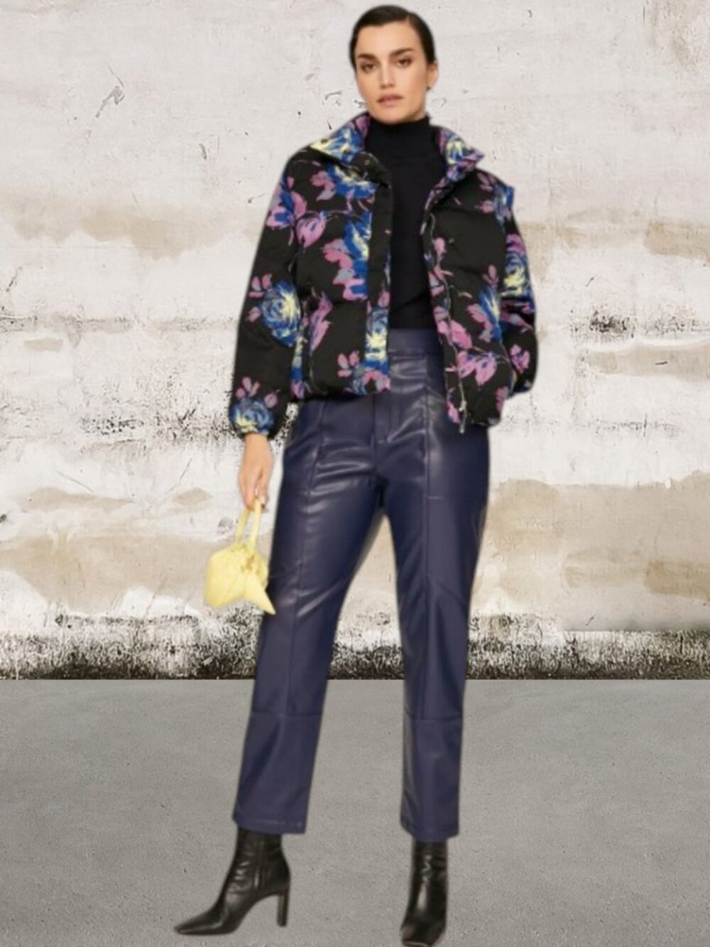 Peter Som x Rent the Runway Floral Puffer Jacket Size XS